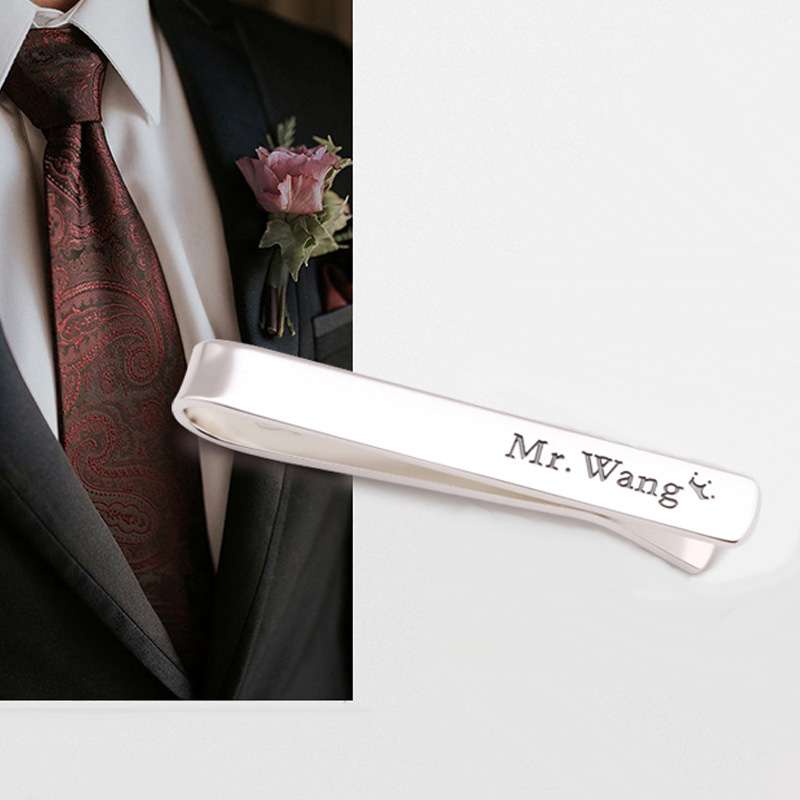 Cufflinks Silver Set - Amxiu-男性用のカスタム名925スターリングシルバーカフリンクス、スーツとネクタイクリップ、パーソナライズされたウェディングアクセサリー、ビジネスギフト、ジュエリー