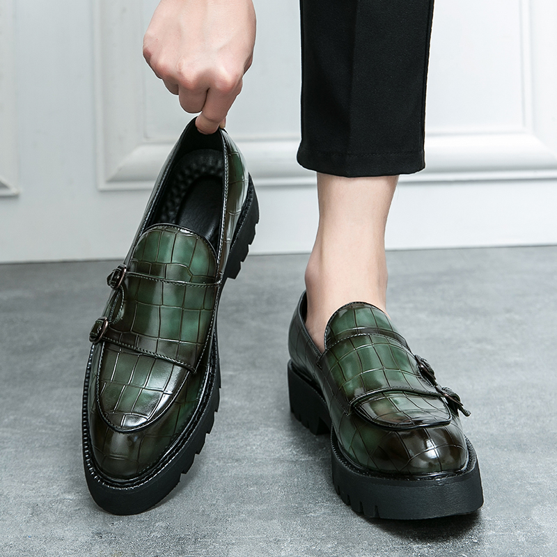 Men Formal Wear Fashion - ファッショナブルなカジュアルな革の靴,男性用,ペダル,厚底,パテントレザー,光沢のある,ビジネス用