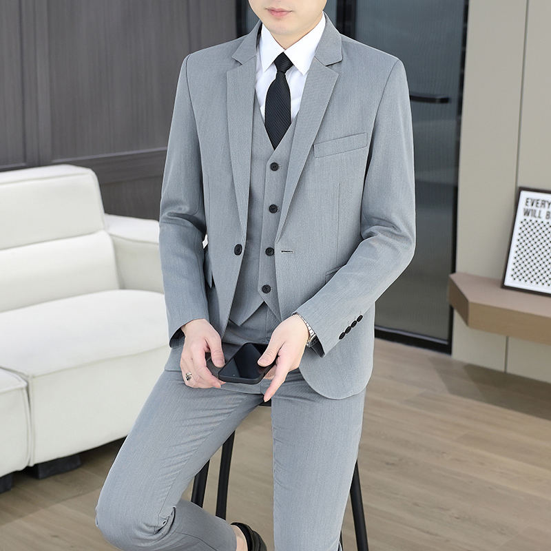Men Formal Wear Fashion - スーツ（ブレザー+ベスト+パンツ）メンズファッショナブルなビジネスアウトドアフォーマルウェア、プロフェッショナルな結婚式の新郎や花婿の付添人用カジュアルスーツ