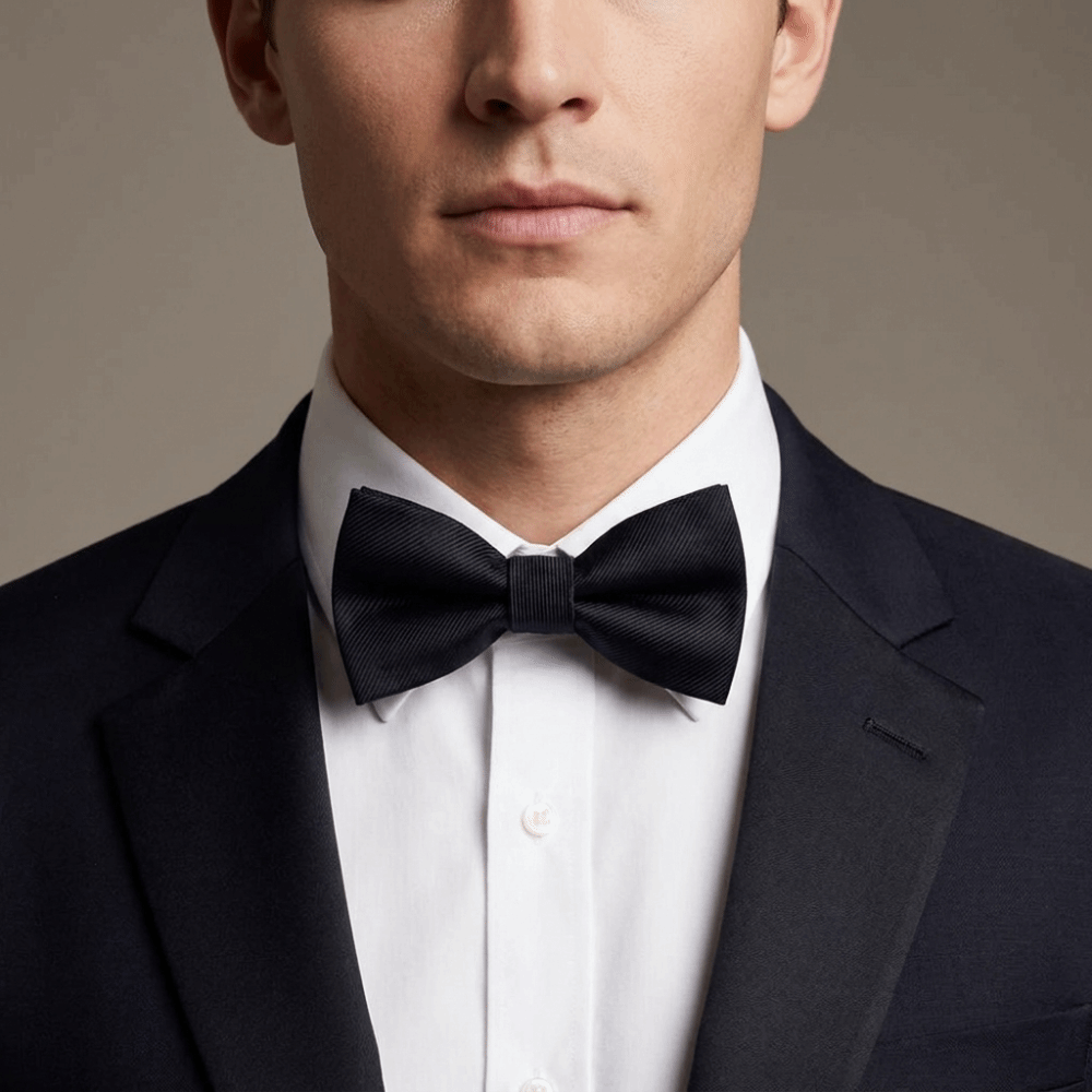 ファッションソリッドカラーのリボン結び、スリムなサテン素材の - Men Formal Wear With Tie のレビューと価格