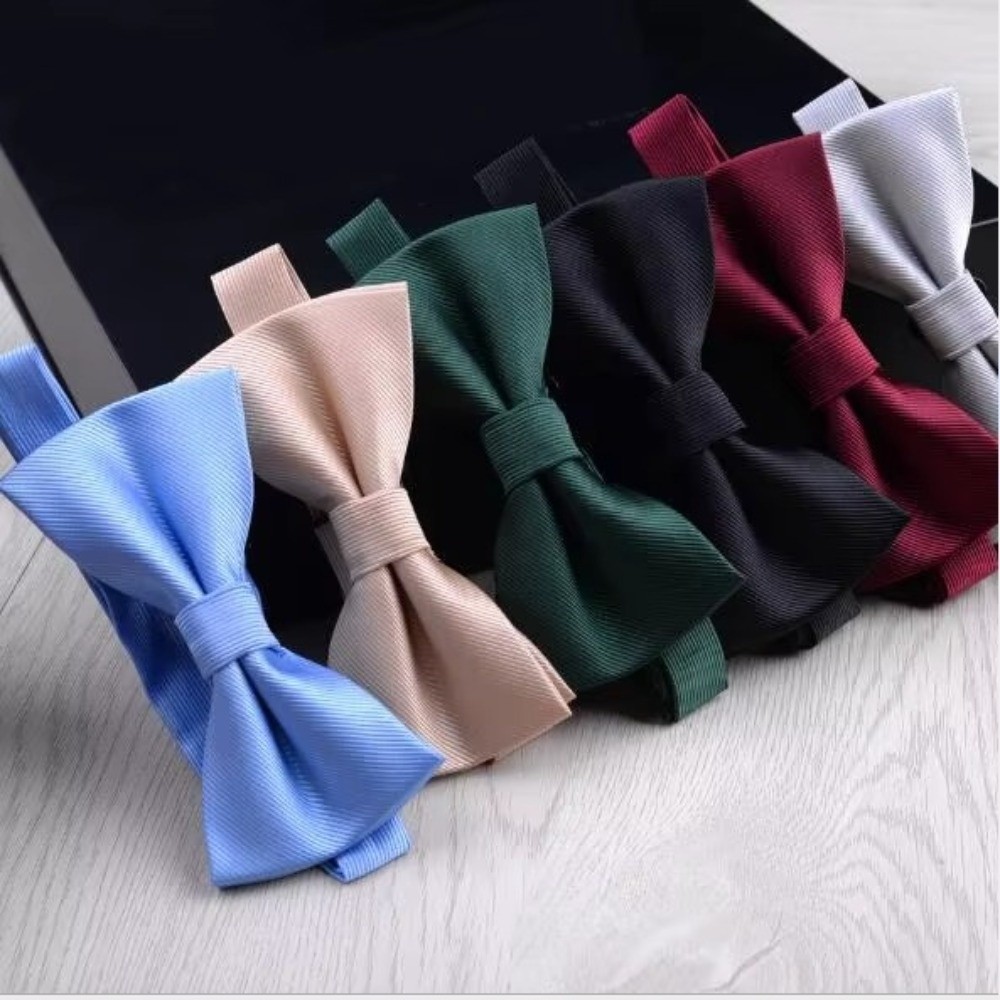 ファッションソリッドカラーのリボン結び、スリムなサテン素材の - Men Formal Wear With Tie のレビューと価格