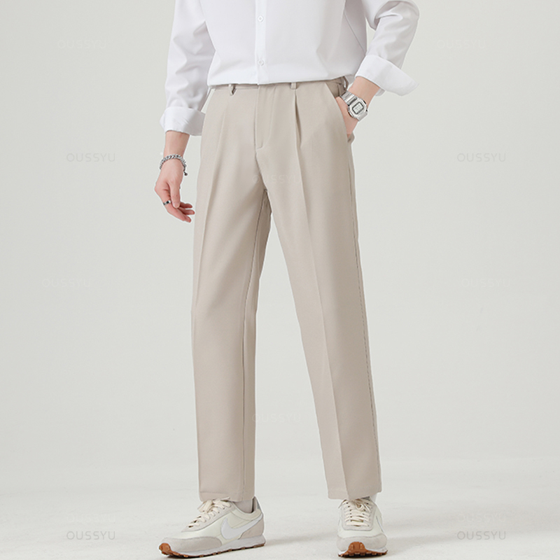ブランド服スムーズスーツパンツ男性ビジネスフォーマル足首丈ワ - Men Formal Wear Outfits のレビューと価格