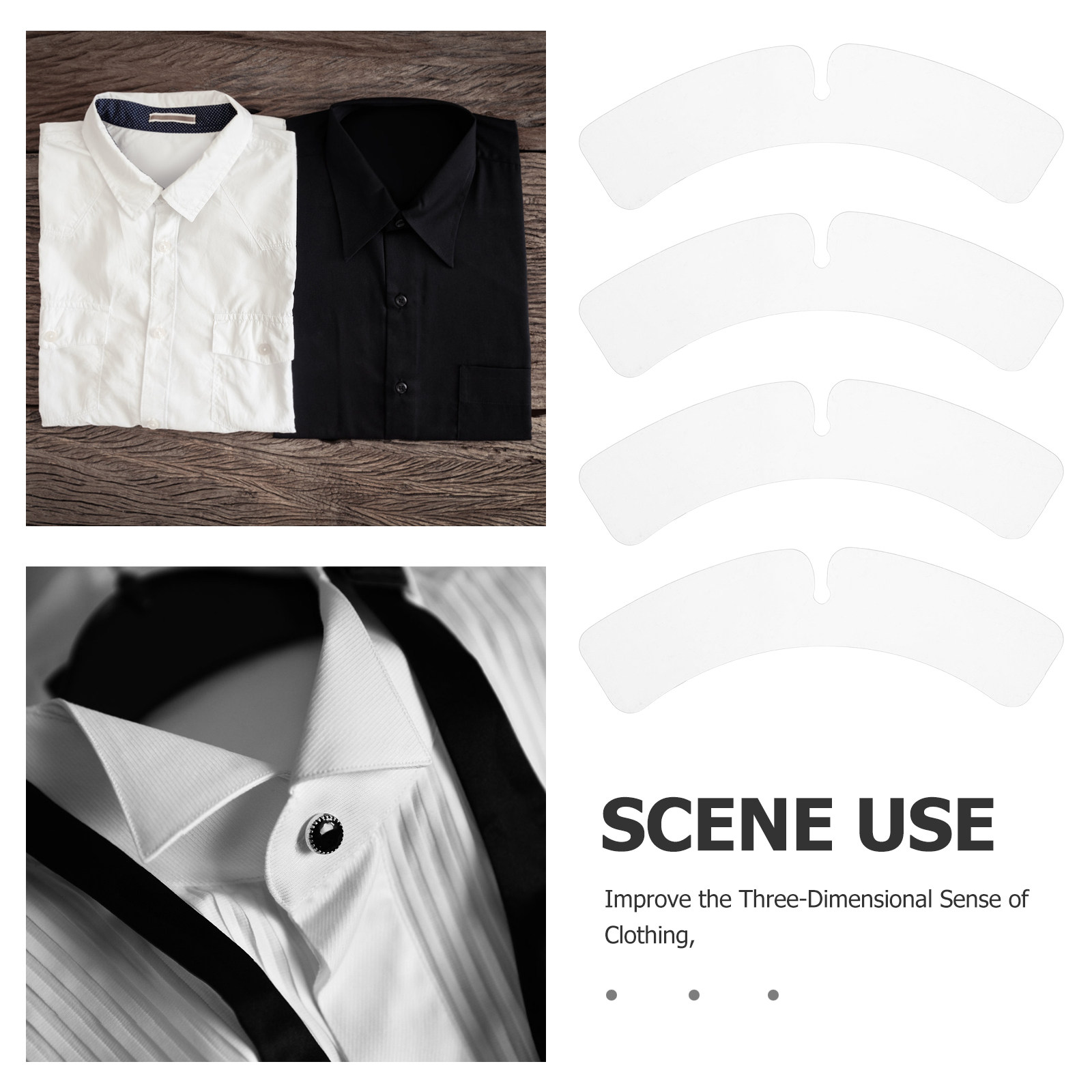200個入り プラスチック製シャツ襟補強ストリップ。男性用ド - Men Formal Wear Clothes のレビューと価格
