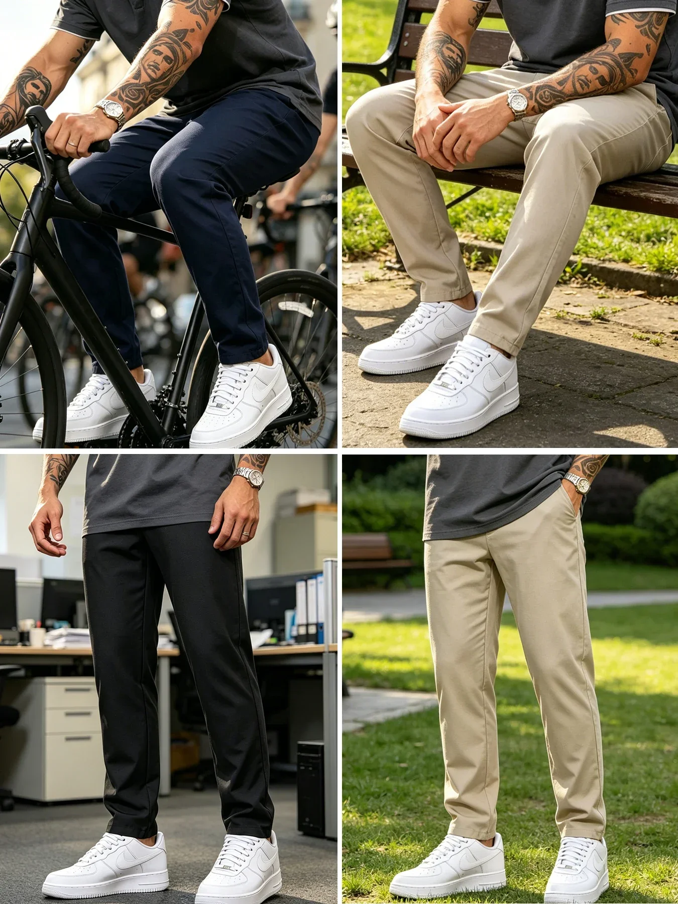 ビジネスカジュアル メンズ ストレート チノパンツ バックゴ - Men'S Formal Style のレビューと価格