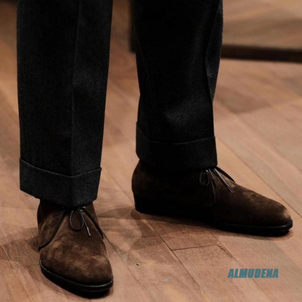 ストリートスタイルメンズアンクルブーツコーヒーブラウンスエー - Men'S Formal Style のレビューと価格