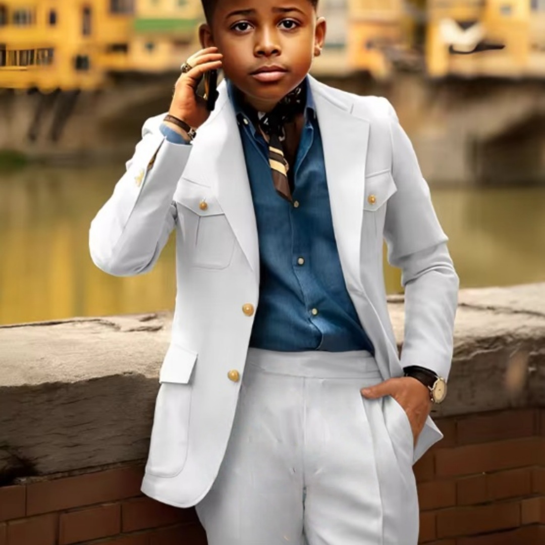 男の子向けの2ピースのフォーマルスーツ。中山服スタイルで、2 - Men'S Formal Style のレビューと価格