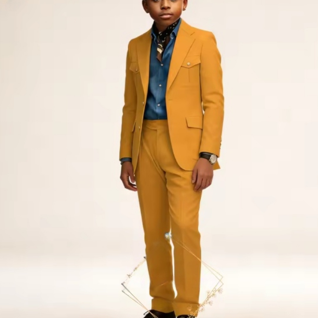 男の子向けの2ピースのフォーマルスーツ。中山服スタイルで、2 - Men'S Formal Style のレビューと価格