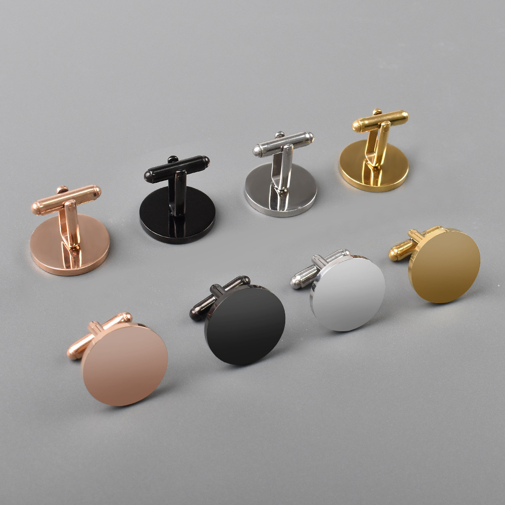 2 ピース/セットメンズファッションメタルカフススムーズスリ - Cufflinks Silver Set のレビューと価格