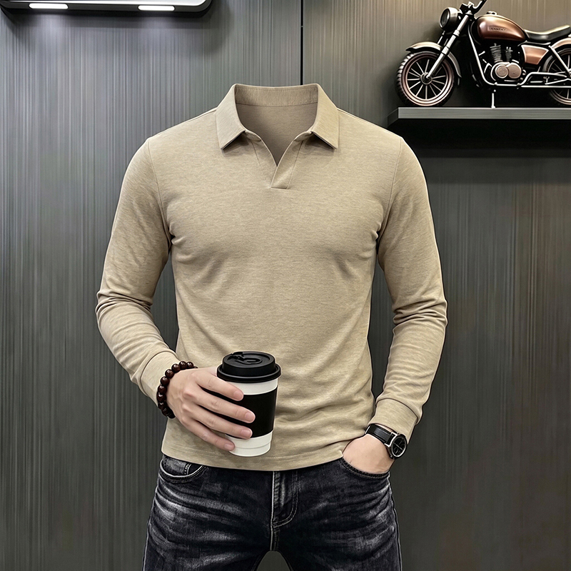 メンズビジネスカジュアル長袖Tシャツ春秋快適通気性作業服トッ - Men'S Formal Style のレビューと価格