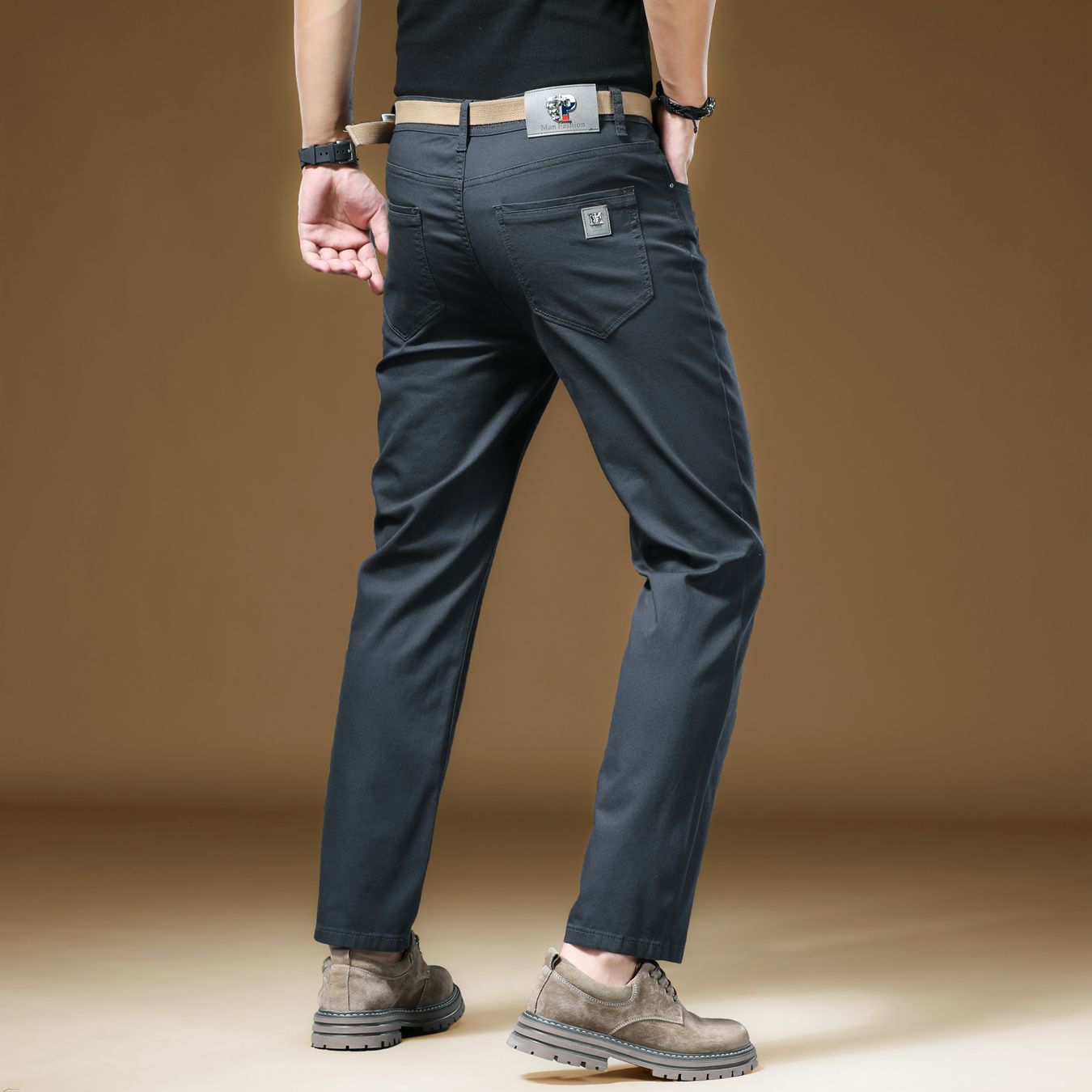 高品質メンズパンツ新登場 カジュアルストレート コットンスト - Khaki Formal Wear Men のレビューと価格