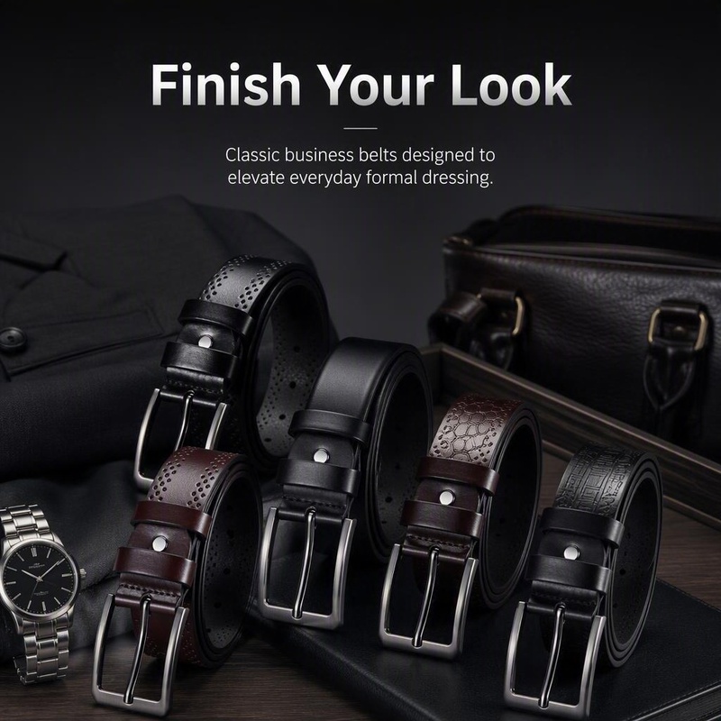 メンズ ピンバックル ビジネス ドレスベルト、フォーマルウェ - Men Formal Wear Options のレビューと価格