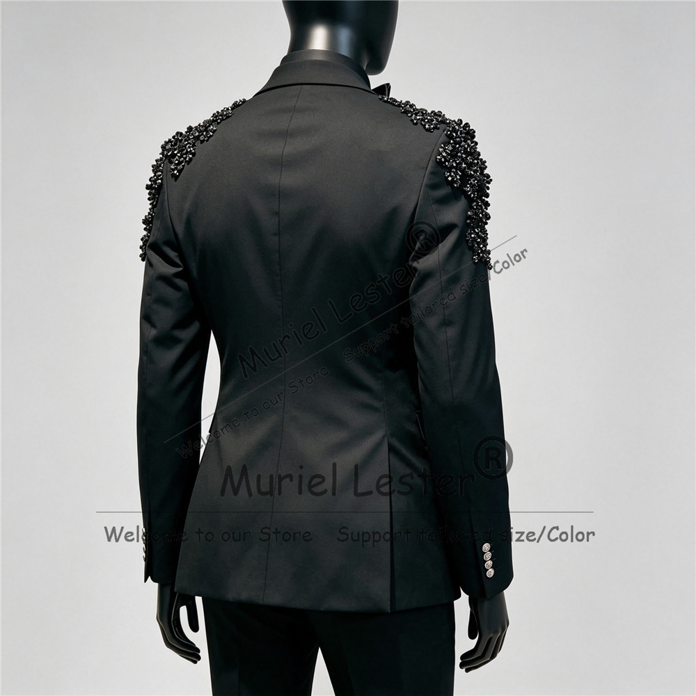 高級感あふれるダイヤモンドビーズ装飾のスーツセット。男性用、 - Men Formal Wear Clothes のレビューと価格